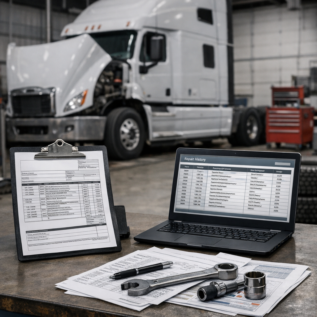 repair order history truck illustration for Unlocking Insights: What Repair Order Histories Document for Trucks